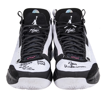 Zion Williamson 1/26/20 “First Ever NBA Win” Photo-Matched Rookie Game Worn, Signed & Inscribed Air Jordan Shoes – 1st NBA Double-Double, Date of Kobe’s Passing (MeiGray, Fanatics, Sports Investors)